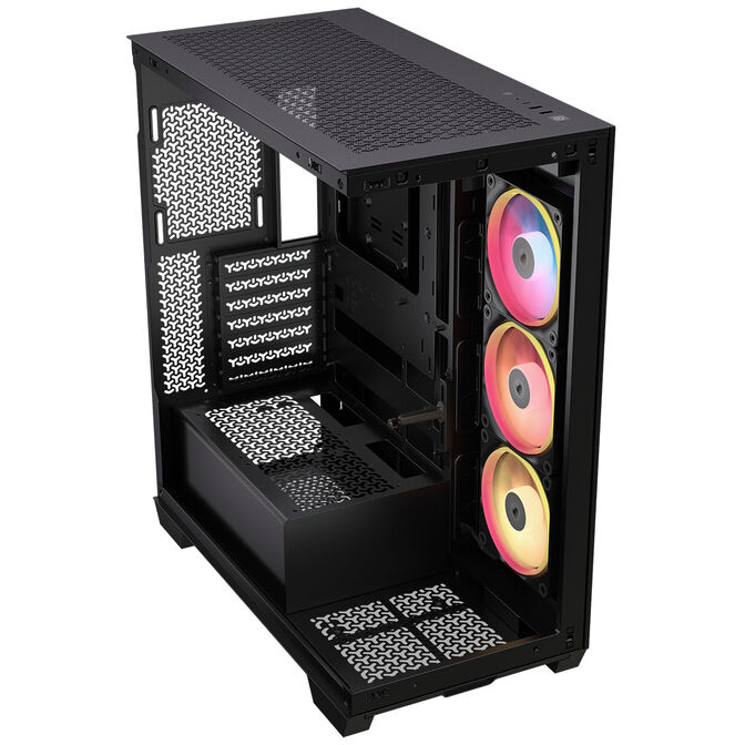 Corsair 3500X LX-R PC Case, Mid Tower, E-ATX, RGB, Tempered Glass - black image number 2
