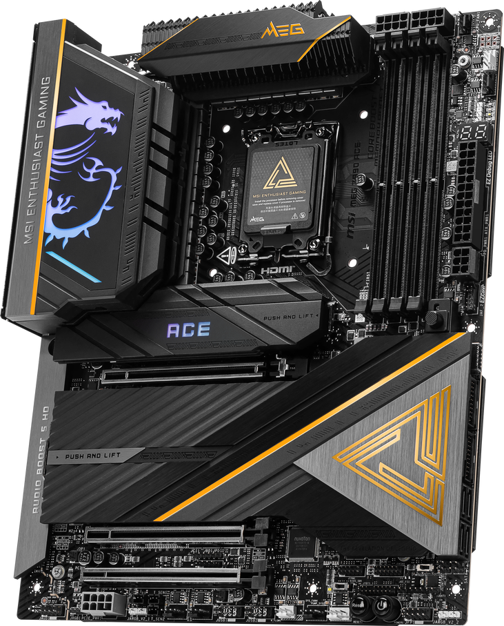 MSI MEG Z890 ACE motherboard, socket LGA 1851, Intel Z890, ATX, DDR5 image number 5