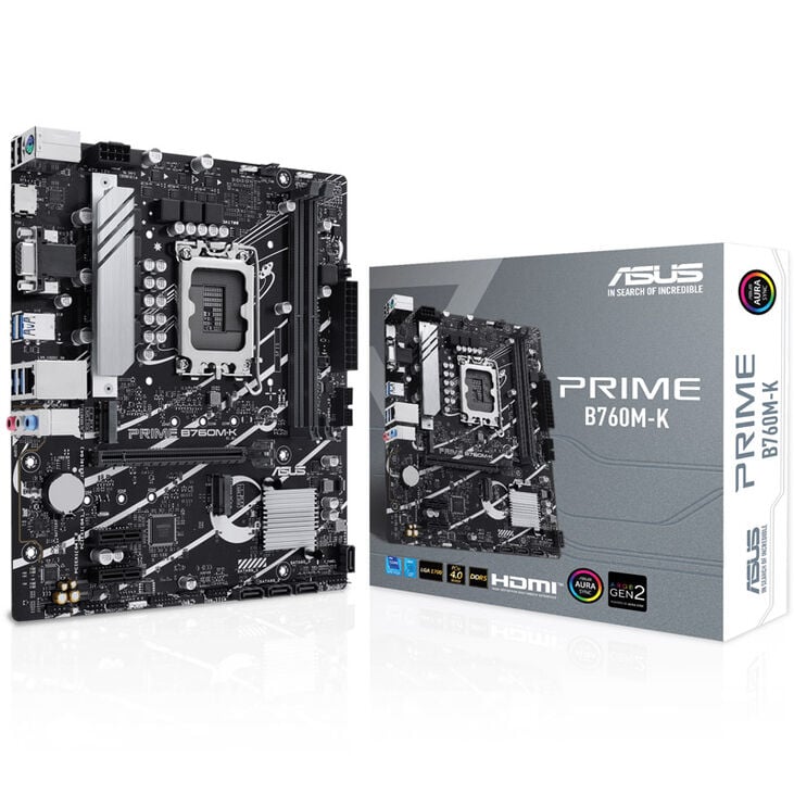 ASUS Prime B760M-K, Intel B760 motherboard, Socket 1700, DDR5 image number 0