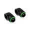 Corsair Hydro X Series Adapter 90 Grad G1/4 Zoll AG auf G1/4 Zoll IG - 2er Pack, drehbar, schwarz