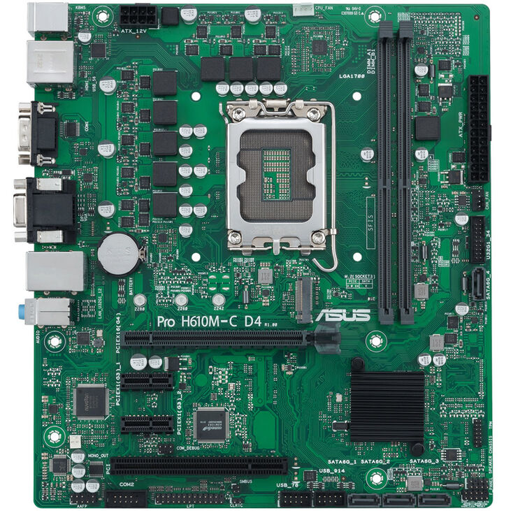 ASUS PRO H610M-C D4-CSM, Intel H610 Mainboard, Sockel 1700, DDR4 image number 2