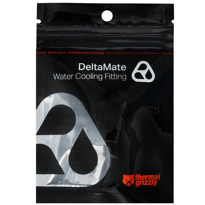 Thermal Grizzly DeltaMate Quick Disconnect Female - F, Gloss Nickel image number 2