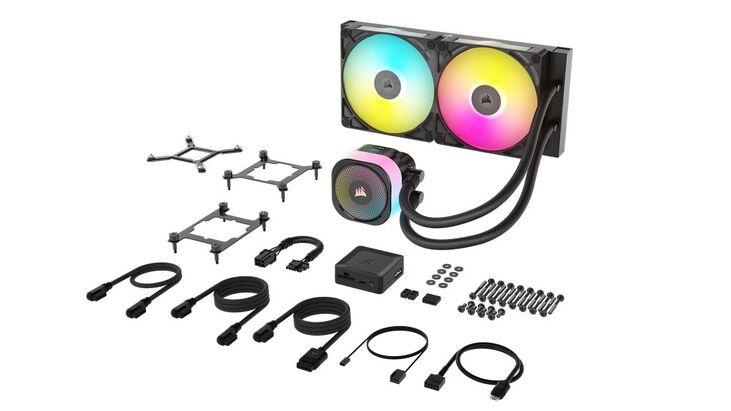 Corsair iCUE LINK Titan 280 RX RGB Complete Water Cooling - 280 mm, black image number 8