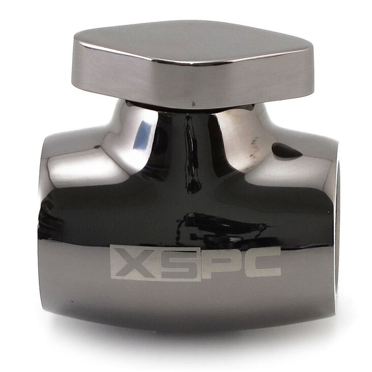 XSPC G1/4 Kugelhahn - Messing, Schwarz-Chrome image number 1