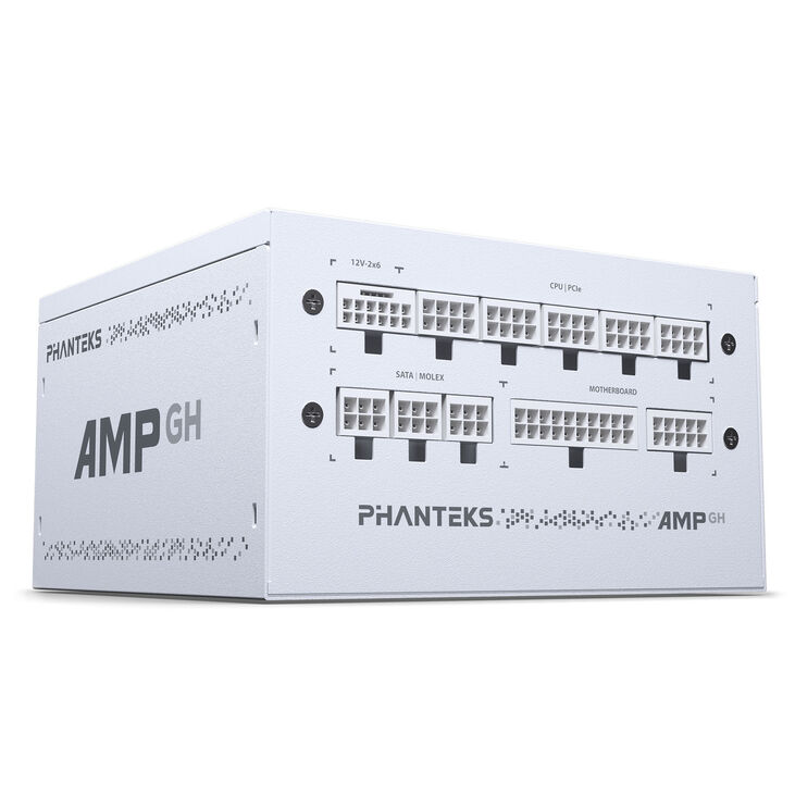 Phanteks AMP GH 750W 80 PLUS Gold Power Supply, PCIe 5.1, ATX 3.1 - 750 Watt, white image number 3