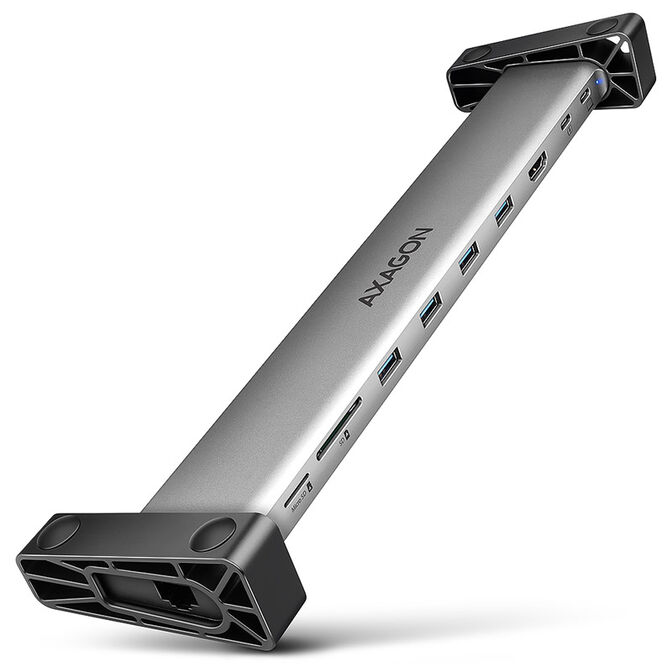 AXAGON HMC-10HLS Multiport-Hub, 4x USB-A und 2x USB-C, HDMI 4K/60Hz, RJ-45, SD/microSD, PD 100W image number 0