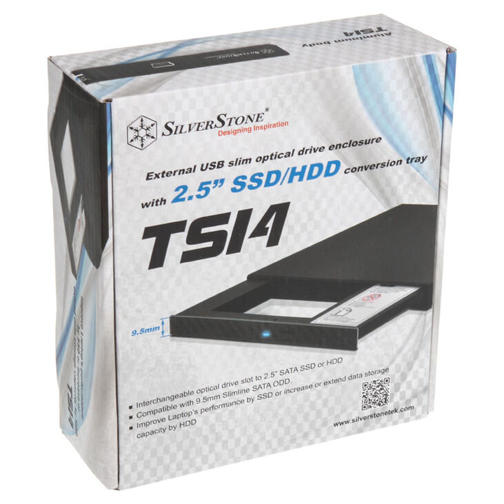 SilverStone SST-TS14B 2,5 Zoll Slim-ODD, externes Gehäuse - schwarz image number 4
