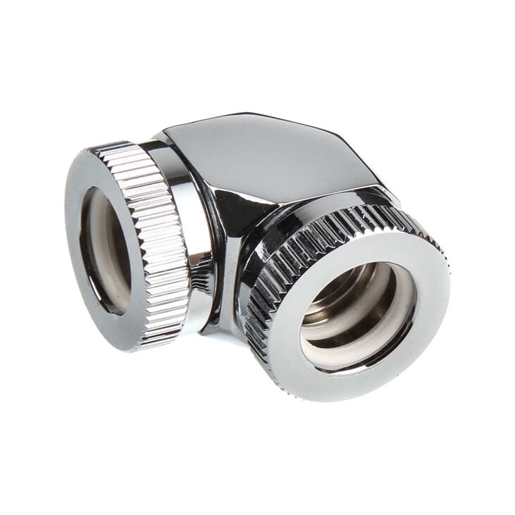 PHANTEKS Hard-Tube Adapter 2x 12mm 90 Grad - chrome image number 1