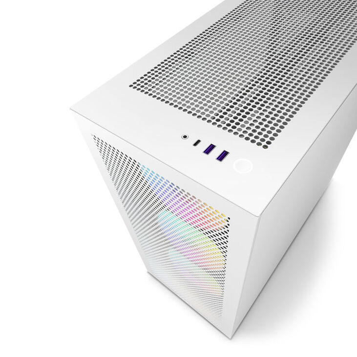 NZXT H7 Flow RGB Mid Tower - White image number 4