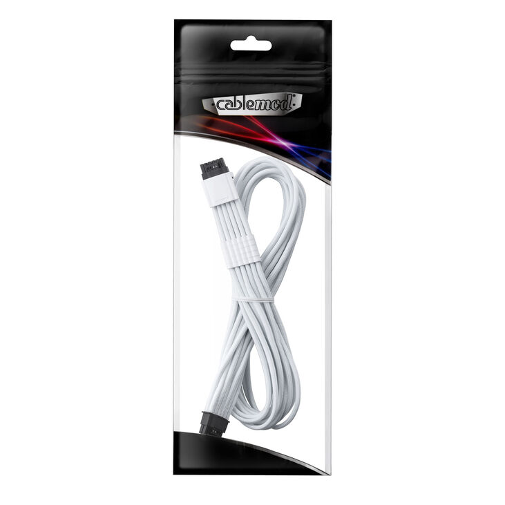 CableMod Universal Pro ModMesh 16-Pin to 16-Pin Cable, Sleeved, StealthSense - white, 60 cm image number 3