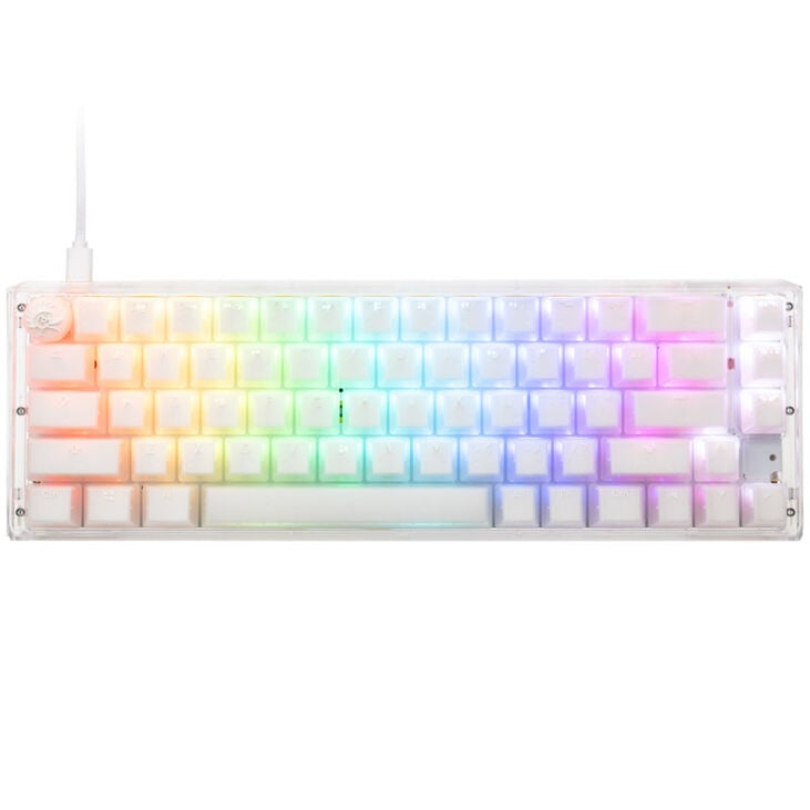 Ducky One 3 Aura White SF Gaming Tastatur, RGB LED - MX-Blue (US) image number 1