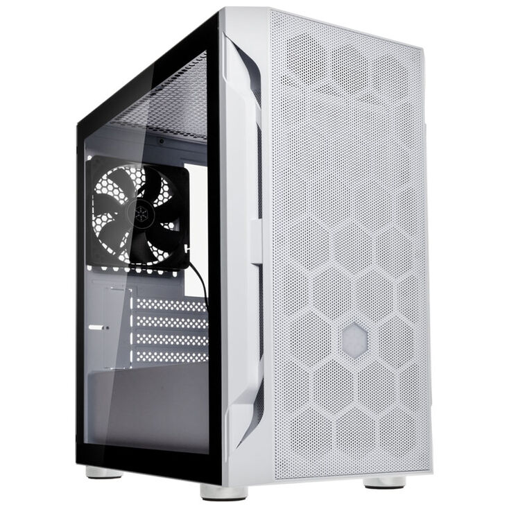 SilverStone Fara H1M Micro-ATX Gehäuse, Tempered Glass - weiß image number 0