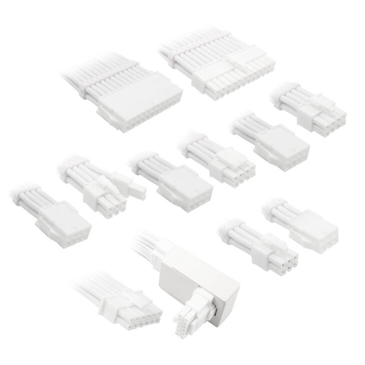 Kolink Core Pro Braided Cable Extension Kit 12V-2x6 Type 1 - Brilliant White image number 0