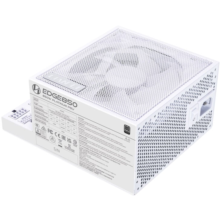 Lian Li EDGE EG0850 80 PLUS Platinum Power Supply, PCIe 5.1, ATX 3.1 - 850 Watt, White image number 3