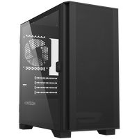 Montech AIR 100 LITE PC case, Midi Tower, Micro-ATX, Tempered Glass - black