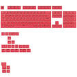 Glorious GPBT Basics Keycaps, ANSI Layout (US), PBT, Doubleshot - Revive Red image number null