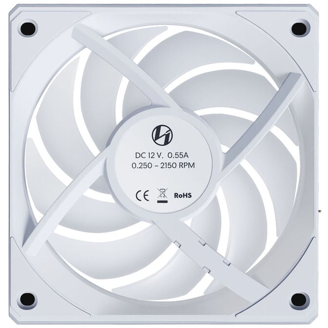 Lian Li UNI FAN CL Wireless Reverse L&uuml;fter, 3er-Pack - 120mm, wei&szlig; image number 4