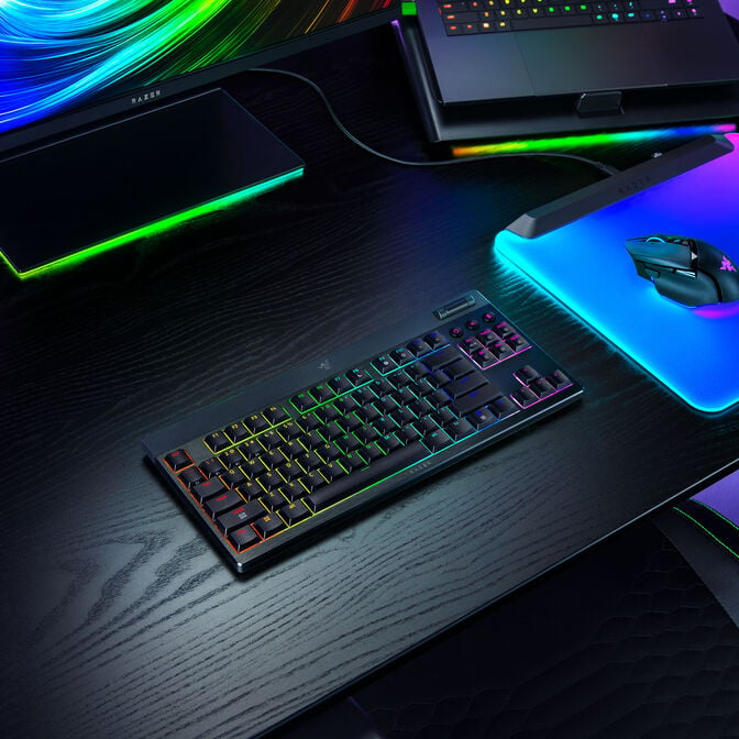 Razer BlackWidow V4 Low-Profile Tenkeyless HyperSpeed Gaming Keyboard, RGB - Orange Switches, ISO (DE) image number 8
