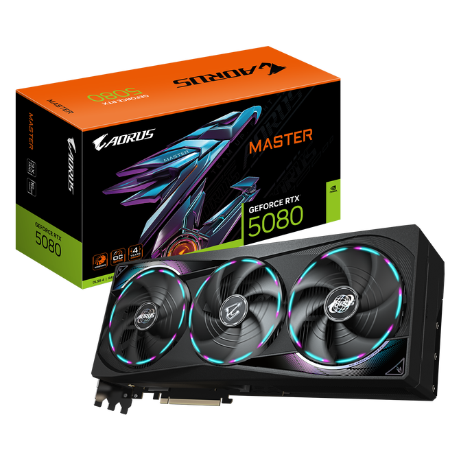 GIGABYTE Aorus GeForce RTX 5080 Master 16G, 16384 MB GDDR7 image number 0