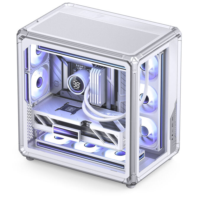 Jonsbo X400 PC-Geh&auml;use, Midi-Tower, ATX, Tempered Glass - wei&szlig; image number 4