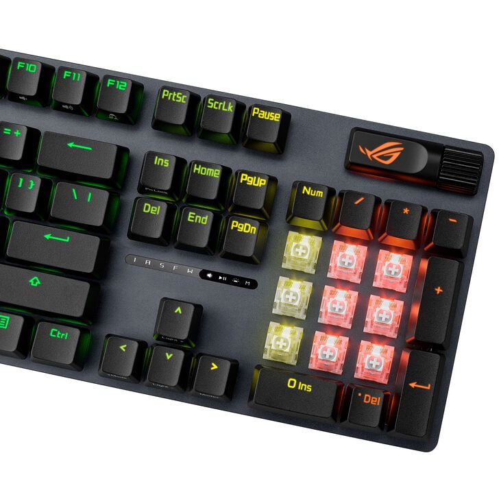 ASUS ROG Strix Scope II Gaming Keyboard, RGB - black, ROG NX Snow Switches image number 7