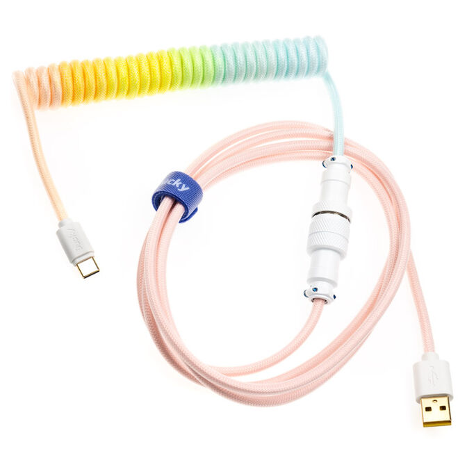 Ducky Premicord Cotton Candy Coiled Cable, USB Typ C auf Typ A - 1,8m image number 0
