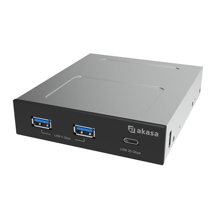 Akasa AK-ICR-36 USB 3.2 Gen 2 Typ C Panel - schwarz image number 1