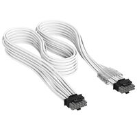 Corsair Premium Sleeved 12V-2x6 zu 12V-2x6-Kabel, Universal - wei&szlig;