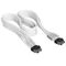 Corsair Premium Sleeved 12V-2x6 zu 12V-2x6-Kabel, Universal - wei&szlig;