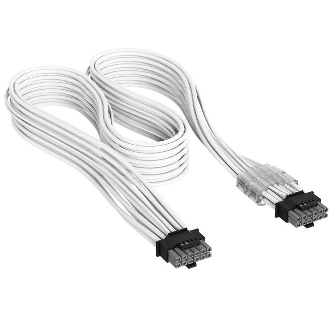 Corsair Premium Sleeved 12V-2x6 zu 12V-2x6-Kabel, Universal - wei&szlig; image number 0