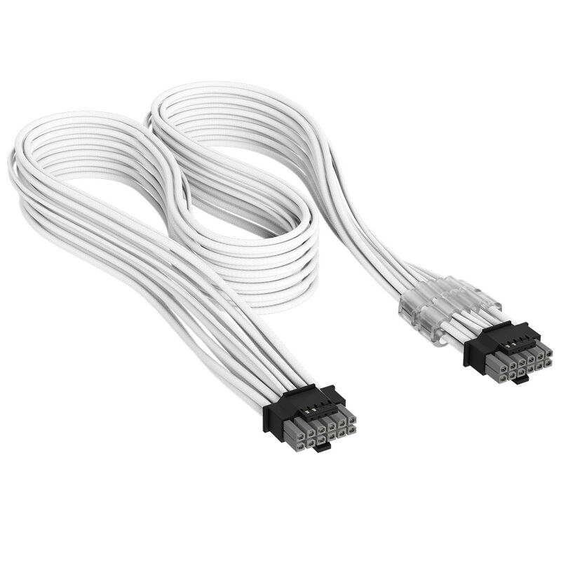 Corsair Premium Sleeved 12V-2x6 zu 12V-2x6-Kabel, Universal - weiß