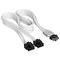 Corsair Premium Sleeved 2x 8-Pin zu 12V-2x6-Kabel, f&uuml;r Typ-4-Netzteil - wei&szlig;