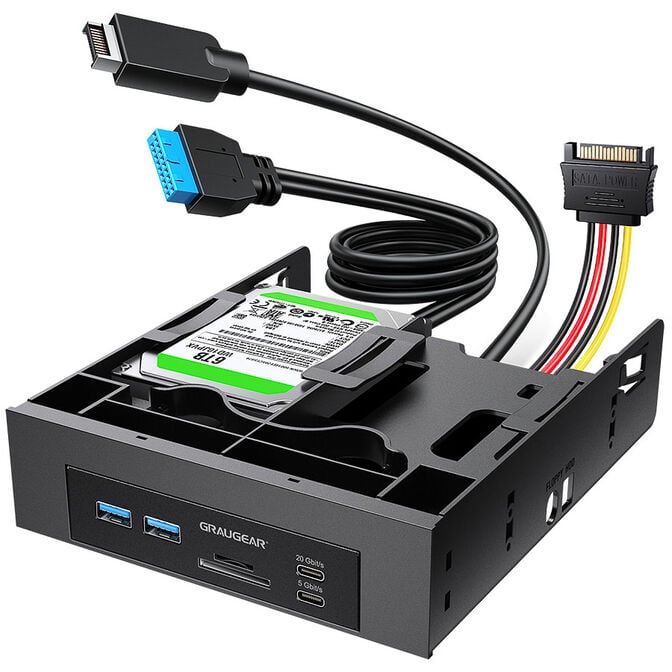 GRAUGEAR G-MP01CR-5 8-in-1 Frontpanel-Upgrade image number 0