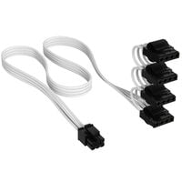 Corsair Kabel, Type 4, PATA Power Connectors, 450mm, 550mm, 650mm, 750mm, einzeln ummantelt - wei&szlig;