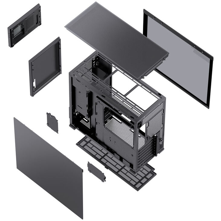 Jonsbo D41 MESH Screen ATX Gehäuse, Tempered Glass - schwarz image number 8