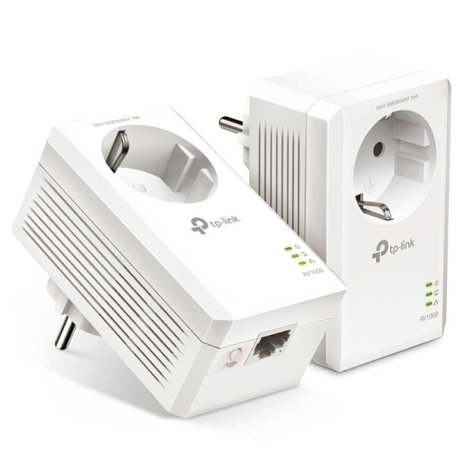 TP-Link TL-PA7019P KIT Powerline-Adapter, AV1000 Gigabit-Netzwerk, mit Steckdose - wei&szlig; image number 0