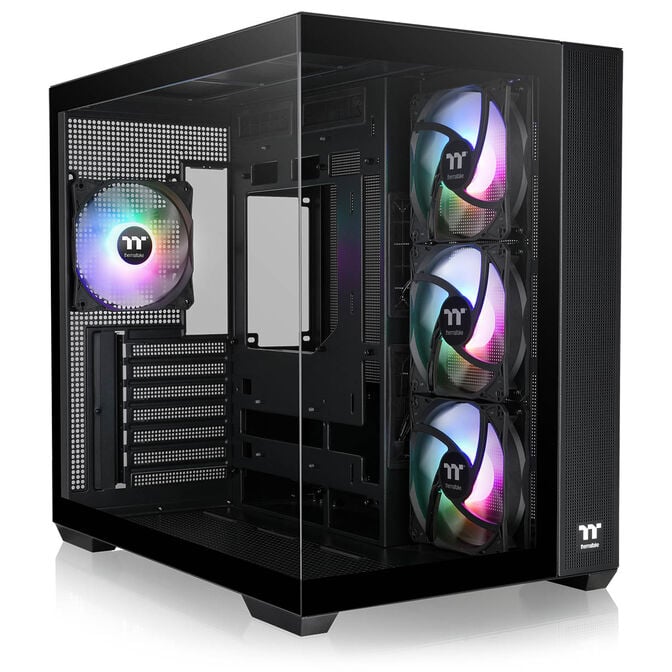 Thermaltake View 380 TG ARGB PC Case, Mid Tower, ATX, ARGB, Tempered Glass - Black image number 0