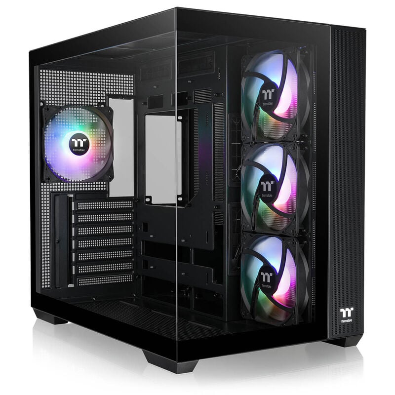 Thermaltake View 380 TG ARGB PC-Gehäuse, Midi-Tower, ATX, ARGB, Tempered Glass - schwarz