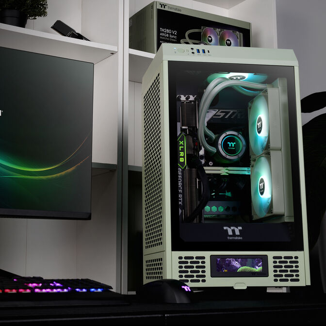 Thermaltake The Tower 200 PC-Geh&auml;use, Mini-Geh&auml;use, Mini-ITX, Tempered Glass - Matcha Green image number 2