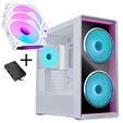 Lian Li LANCOOL 217 INF PC Case Bundle + 3x UNI FAN SL-INF 120 Reverse Blade Fans - White image number null
