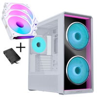 Lian Li LANCOOL 217 INF PC-Geh&auml;use Bundle + 3x UNI FAN SL-INF 120 Reverse Blade L&uuml;fter - wei&szlig;