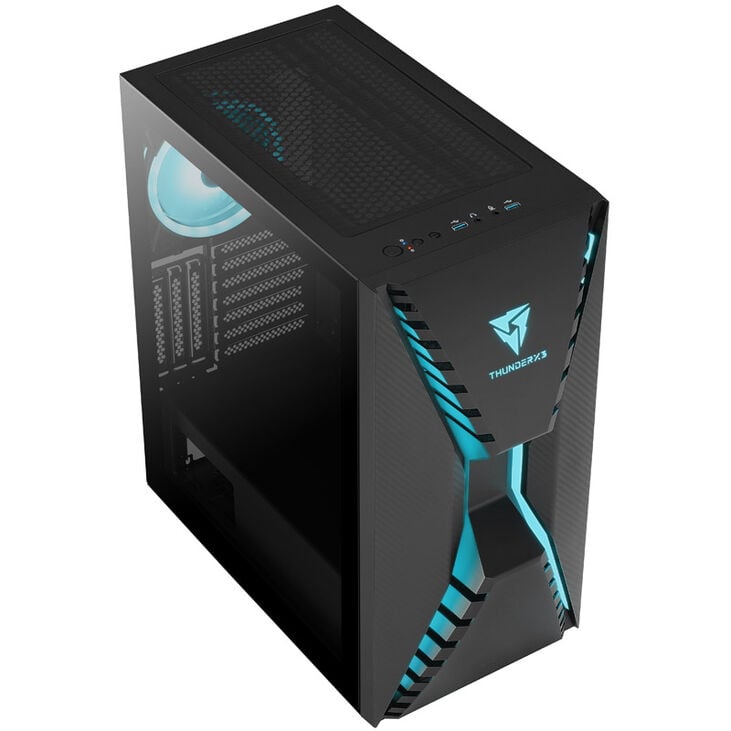 Aerocool Cronus Mid Tower, ARGB, Tempered Glass - Black image number 1