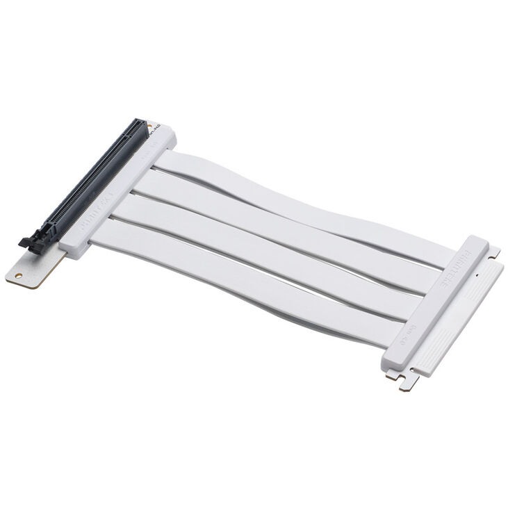 PHANTEKS PCI-E 4.0 x16 riser ribbon cable, 90 degrees, 22 cm - white image number 0