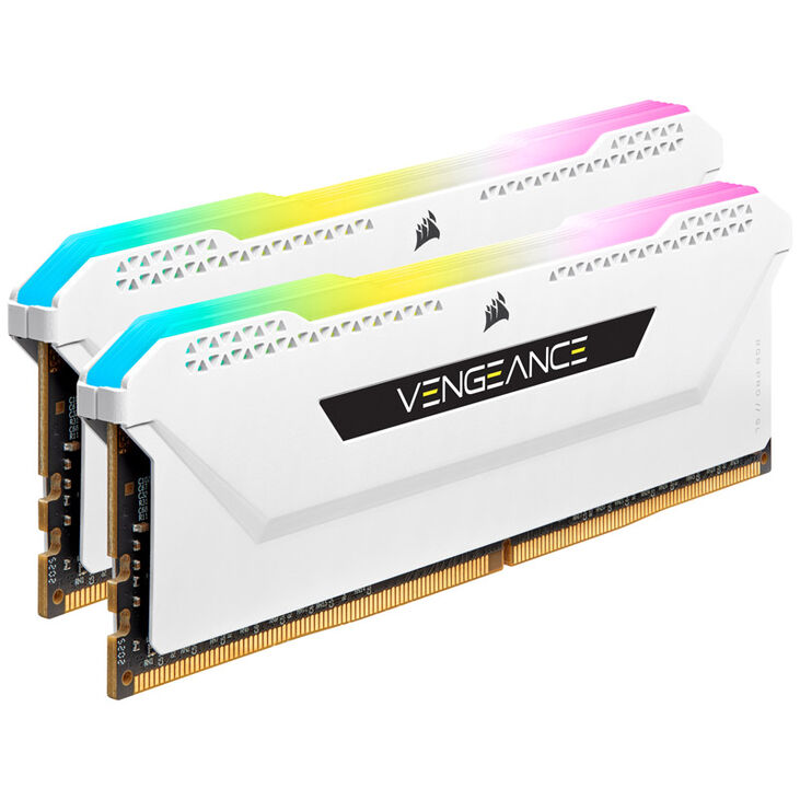 Corsair Vengeance RGB Pro SL DDR4-3200 RAM, CL16, XMP - 16 GB Dual-Kit, weiß image number 2
