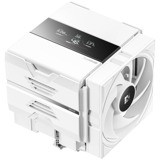 Sudokoo SK620V CPU Cooler, Dual Tower - 2x 120mm, white image number 0