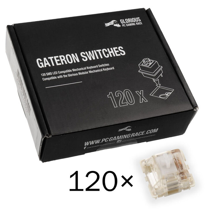 Glorious Gateron Clear Switches (120 pieces) image number 0
