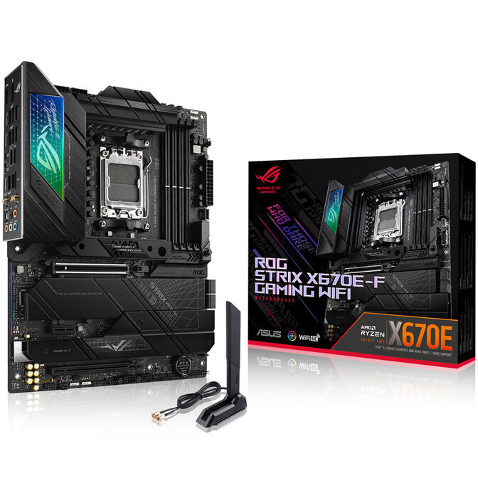 ASUS ROG Strix X670E-F Gaming WiFi motherboard, Socket AM5, AMD X670E, DDR5 image number 0