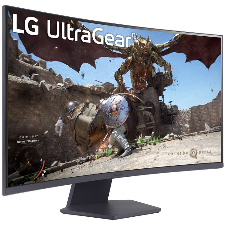 LG UltraGear 32GS60QX-B, 31,5 inch Curved Gaming Monitor, 180Hz, FreeSync image number 3