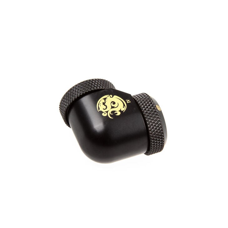 Bitspower Multi-Link Adapter 90 Grad 12mm AD auf 12mm AD Hardtube - carbon schwarz image number 1