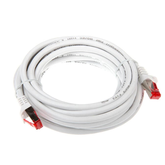InLine patch cable Cat.6, S/FTP (PiMf), 250MHz, white - 5m image number 1